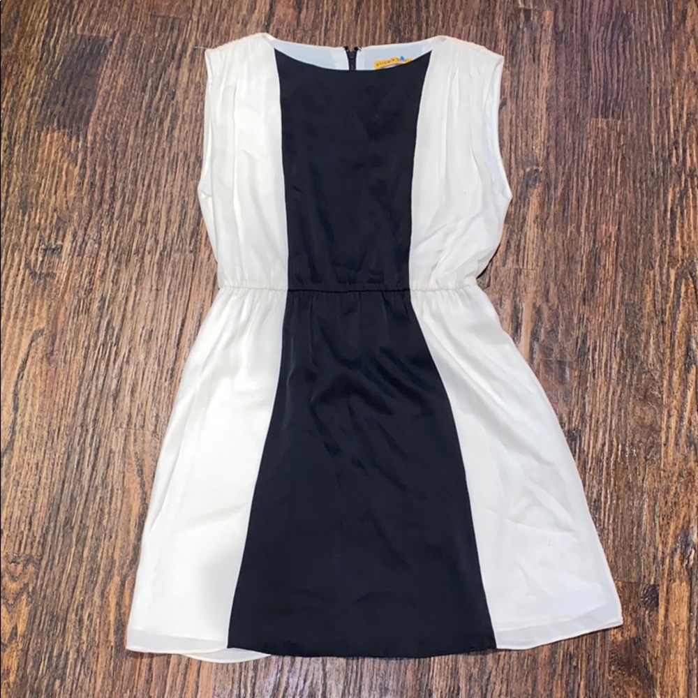 Alice + Olivia Colorblock Suede Dress